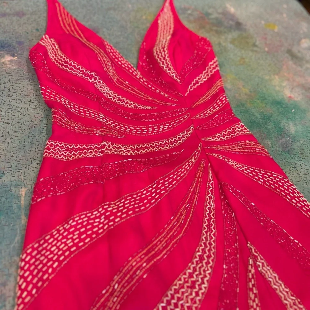 Y2K Beaded Barbie Pink Gown - Picture 1 of 16